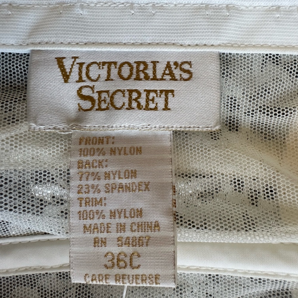 Victoria’s Secret Bustier Corset 36C White Sexy Lace Lingerie Busty Boned Bridal - Picture 8 of 14